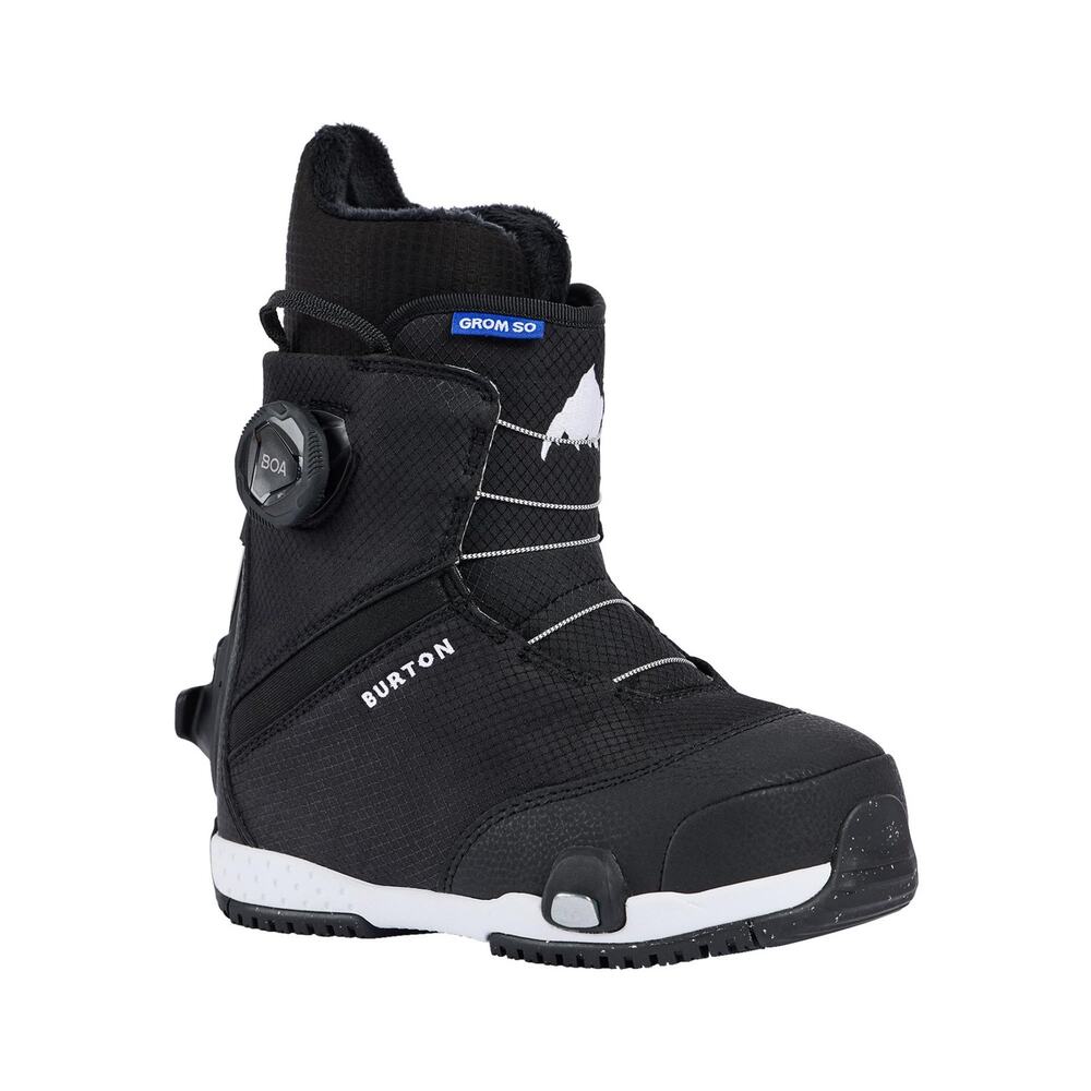 Sz 1K Burton Kids' Grom Step On Snowboard Boots, Size 1K, Black